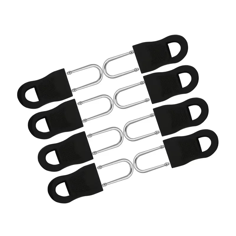 8-Pack Replacement Zipper Pulls – Zip Fixer for Bags & Clothes Zipper Pull Replacement Zpaxo 8PCS-Black-S