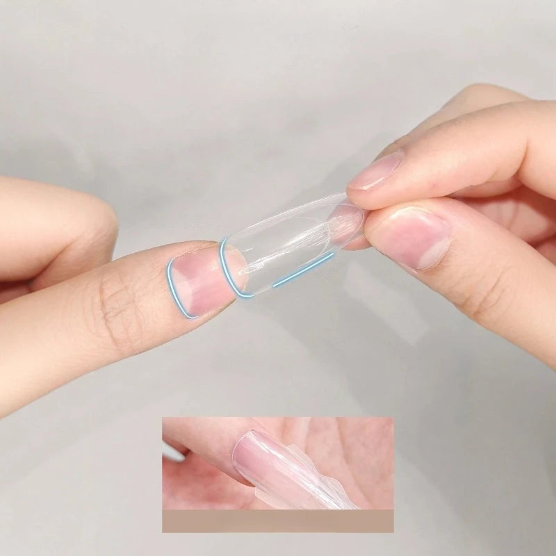 180PCS Sandwich Dual Nail Form Coffin Almond Nail Forms 14Size Reusable Top Bottom Forms Nail Art Extension Top Mold Bottom Mold Zpaxo