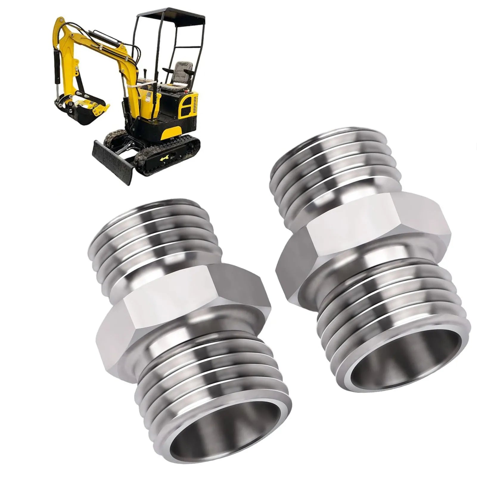 M14 to M16 Hose Adapter M14 to M16 Hose Fitting Suitable for AGT Small Excavator Hydraulic Hose Thread Connector Zpaxo