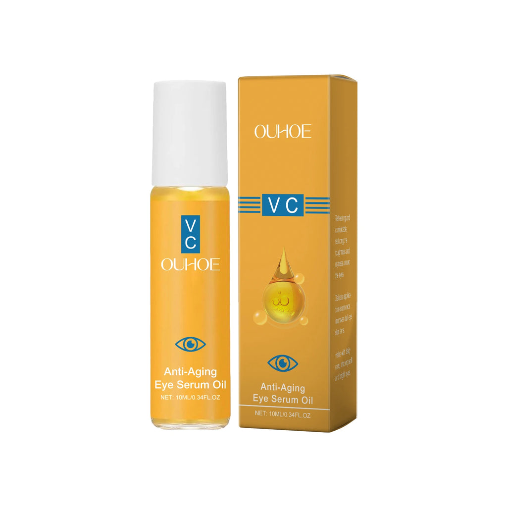 Anti Aging Eye Essence Oil Firming Brightening Reduce Wrinkle Fade Fine Lines Remove Puffiness Hydrating Smooth VC Eye Serum Oil Zpaxo