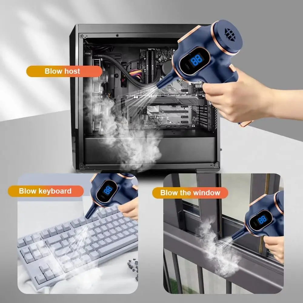 120W High Suction Car Vacuum Cleaner LCD Display Dual Use Wireless Vacuum Cleaner Strong Suction 4500Pa High Power Zpaxo