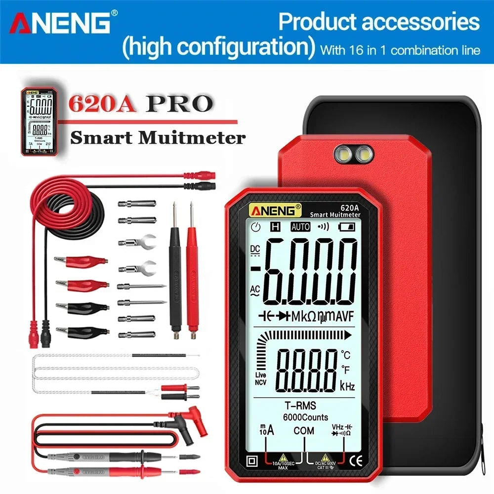Precision Digital Multimeter ANENG 620A Counts Auto Resistance Tester