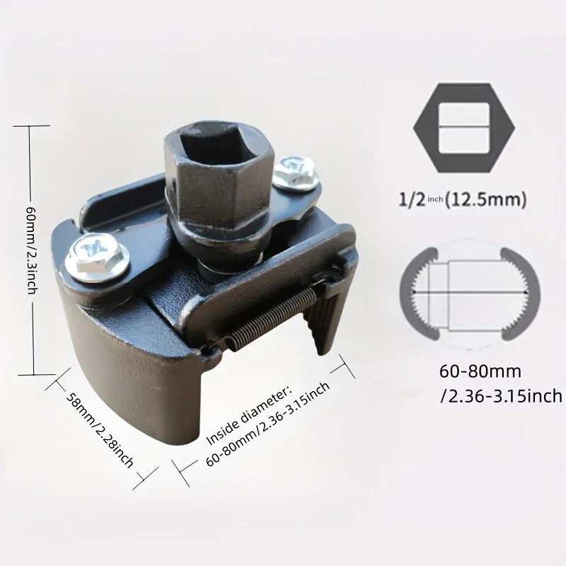 Universal Oil Filter Wrench Strap Adjustable 60- Rubber Belt Remover Zpaxo