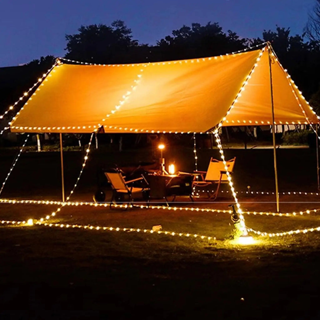Retractable Camping String Lights Hook 65 62 FT Rechargeable 2600mAh