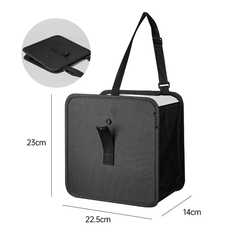 Car Trash Can Folding Portable Multifunctional Seat Back Hanging