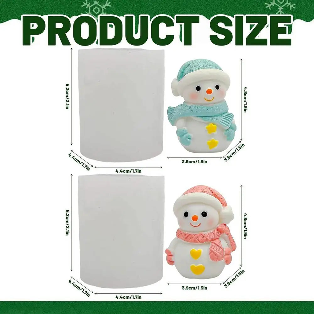 Cute Christmas Molds Resin Easy Release Snowman Candle Soap Making