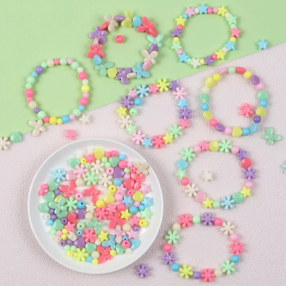 5/10/20Pcs Multicolor Random Bracelets DIY Beaded Bracelets Jewelry for Kids Birthday Party Favor Christmas Children Gifts Zpaxo