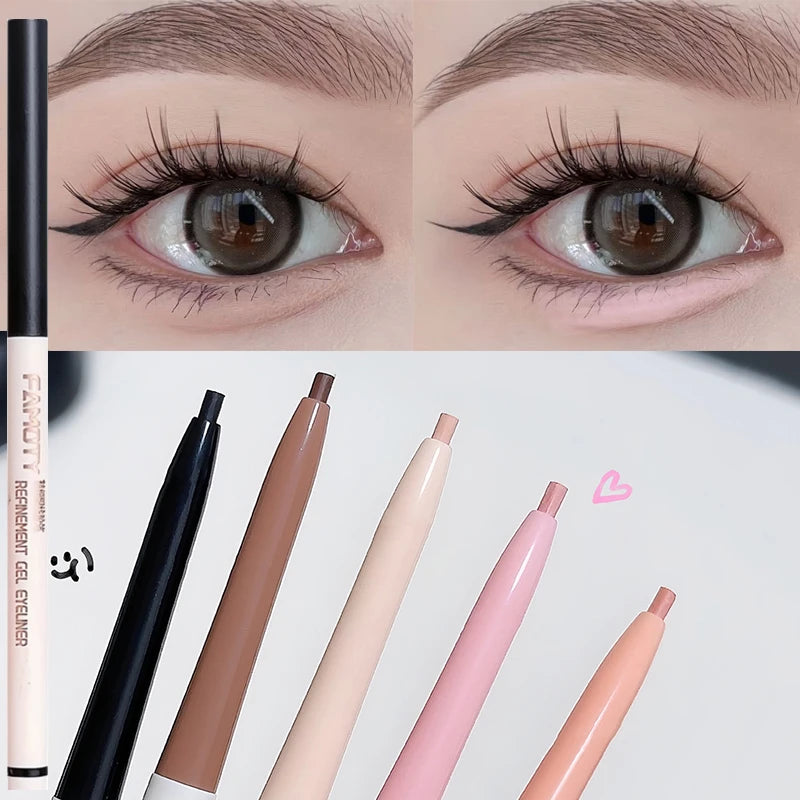 1PC Lying Silkworm Eyeliner Gel Pen Smooth Long Lasting Matte Eyeliner Waterproof Eye Liner Gel Pencil Quick Dry Korean Makeup Zpaxo