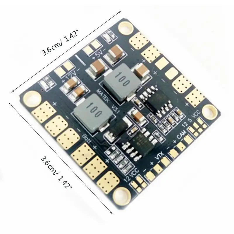 Matek Mini Power Hub PDB Power Distribution Board PDB with BEC 5V/12V for FPV Quadcopter QAV250 ZMR250 Zpaxo