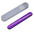 1Pcs Nano Glass Nail File Polisher Salon Manicure Tool Nail Polishing Strip with Storage Case Nail Art Polish Manicure Zpaxo purple
