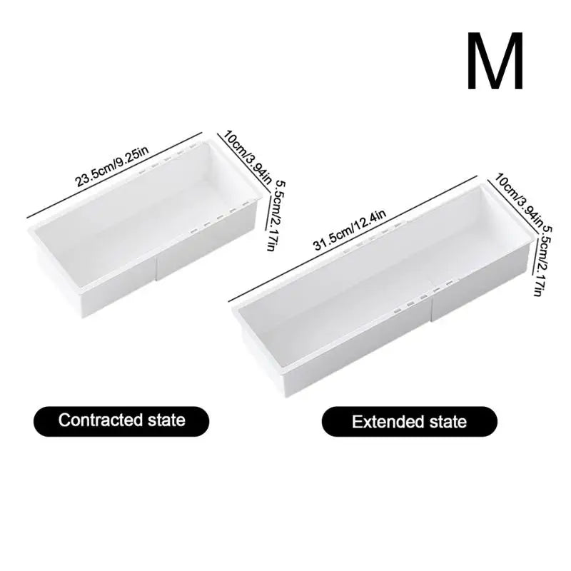Universal Extendable Drawer Organizer Durable Plastic Multi-size Zpaxo M