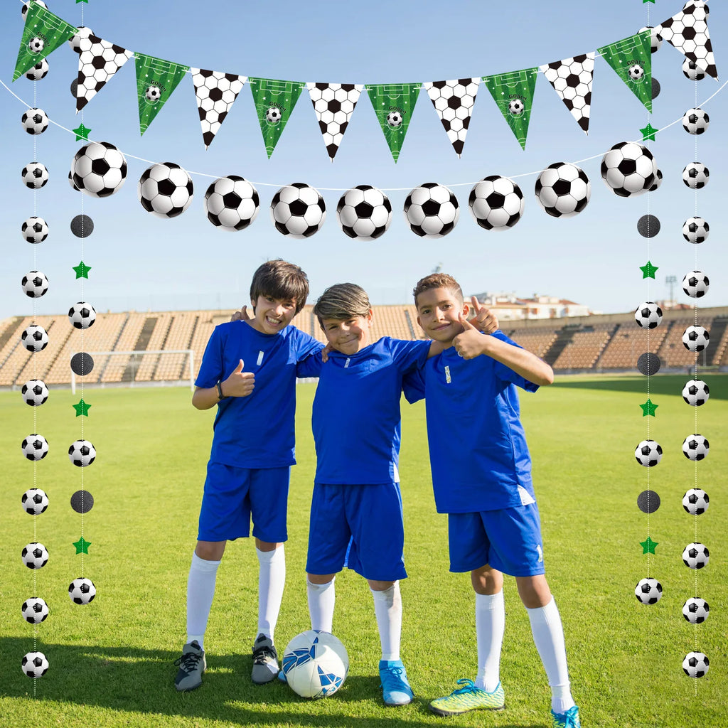 Soccer Match Banner Flag Party Decor Fan Cheering Game Day