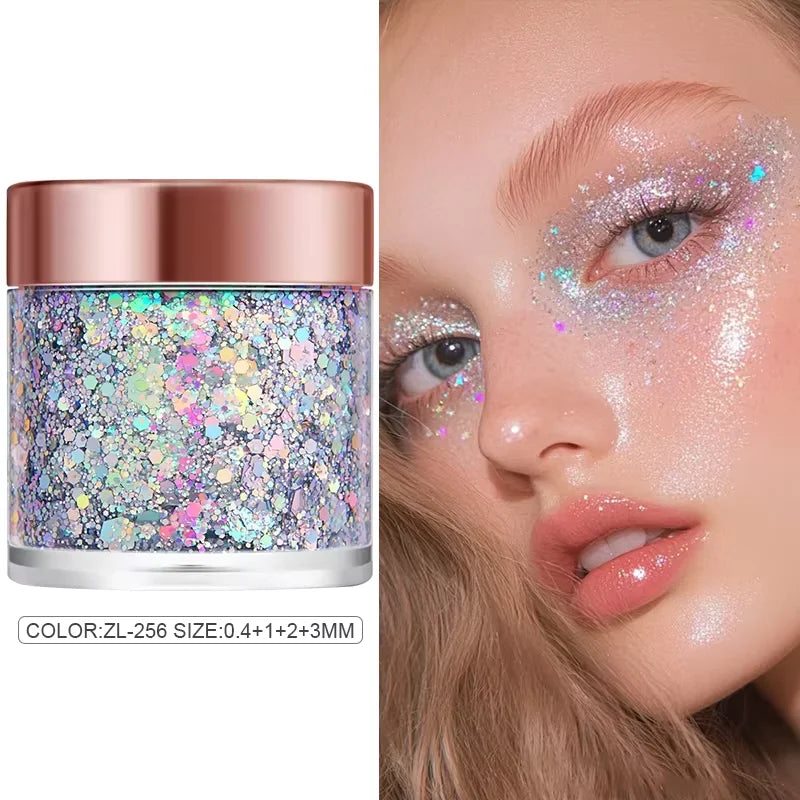 Chameleon Glitter Gel Sequins Eye Body Hair Makeup Long-lasting Zpaxo