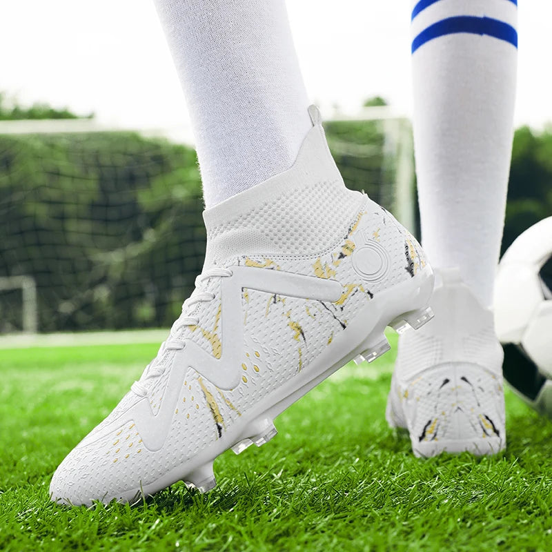 2024 Men's Soccer Shoes Large Ultralight Football Boots Boys Sneakers