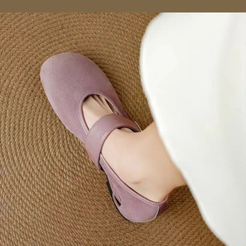 2025 Women's Retro Mary Jane Flats Round Toe Soft Bottom Comfortable