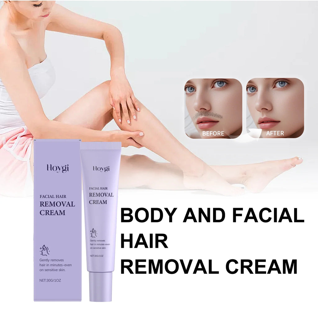 Gentle Hair Removal Cream for Face Body with Centella Extract Soothing Moisturizing Formula Sensitive Dry Skin Smooth Skin 30g Zpaxo