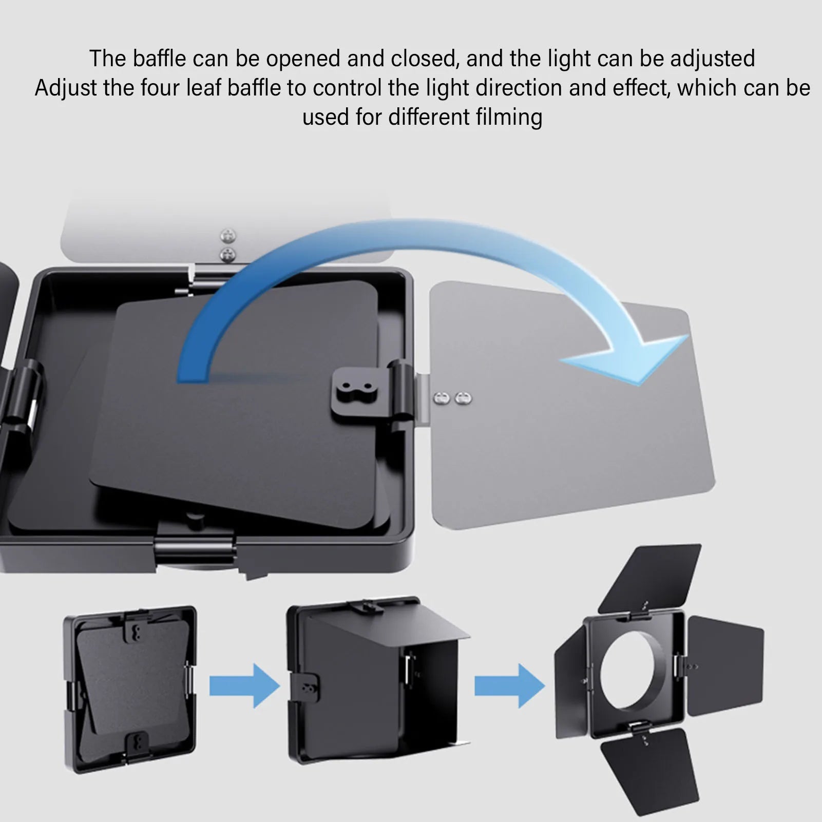 Flash Light Baffle Four Leaf Bowens Small Mount Aluminum Alloy Fit
