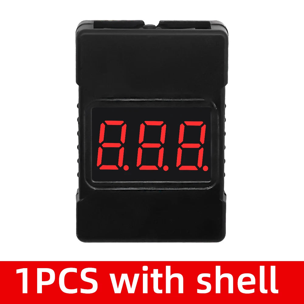 EGBO F00872 2-in-1 1S-8S Lipo Battery Voltmeter Tester Dual Speakers Zpaxo 1PCS with shell