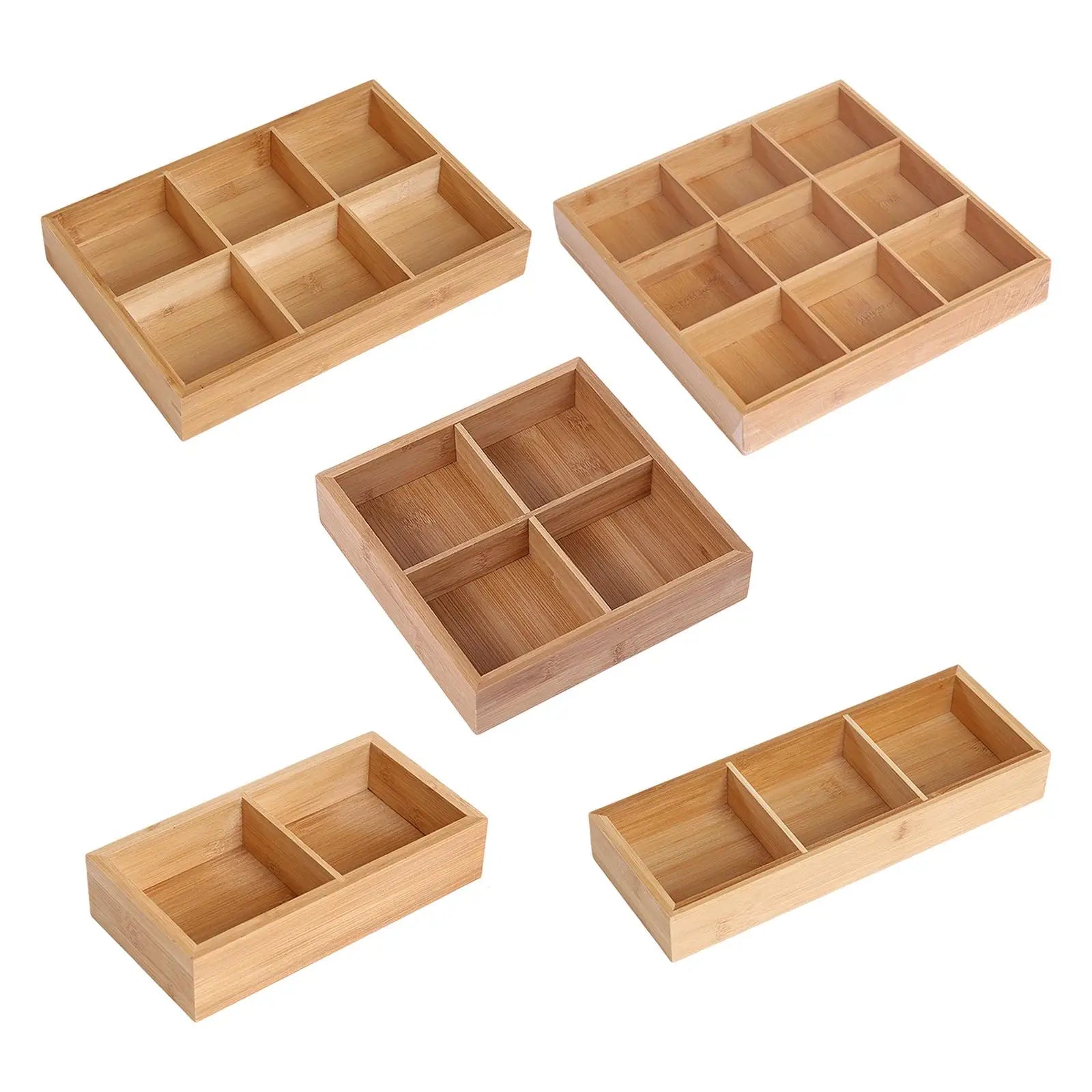 Wooden Divided Serving Tray Utensil Retro Ornament Board Dinner Plate Zpaxo