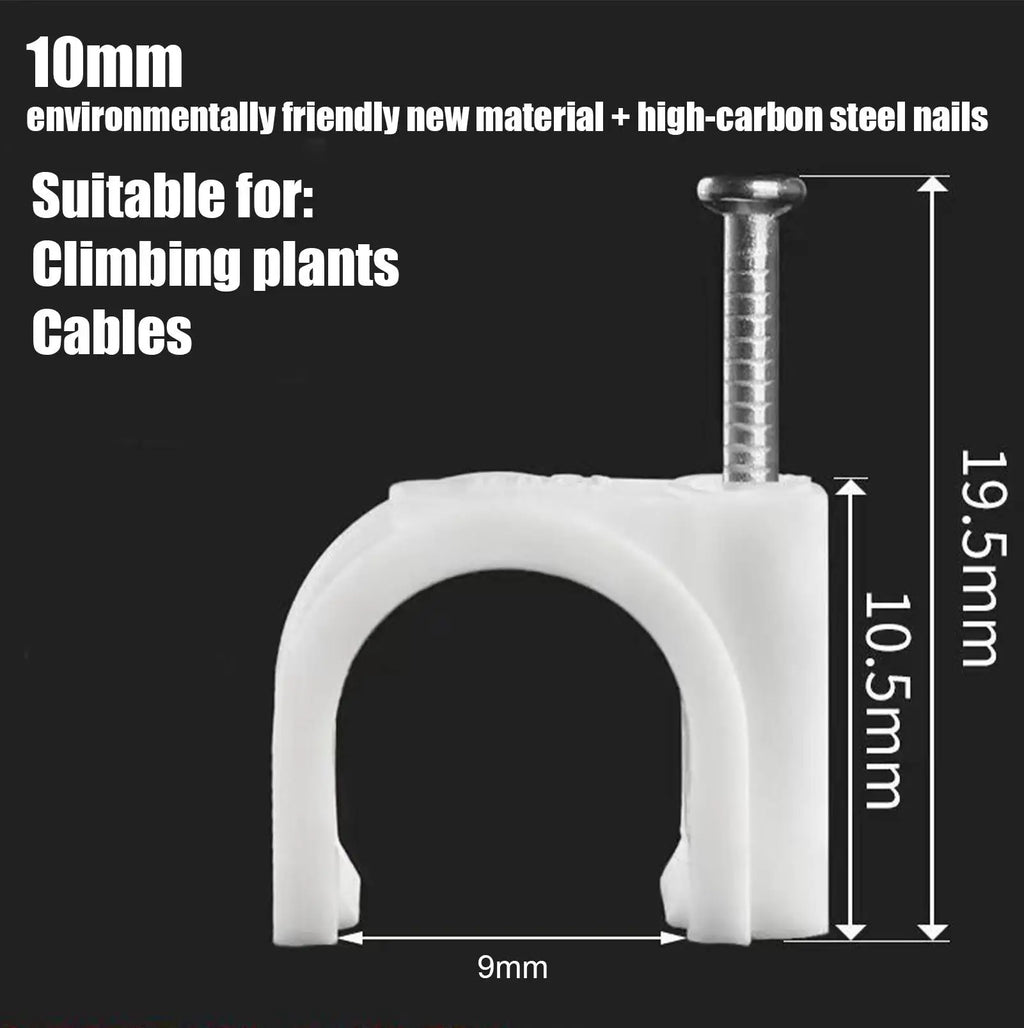 100-Pack Plant Wall Clips – Climbing Plant & Cable Fixers Plant Support Clips Zpaxo