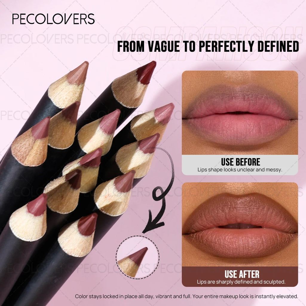 Nude Long-lasting Lip Liner Pencil Matte Lipstick Pen Effect Zpaxo