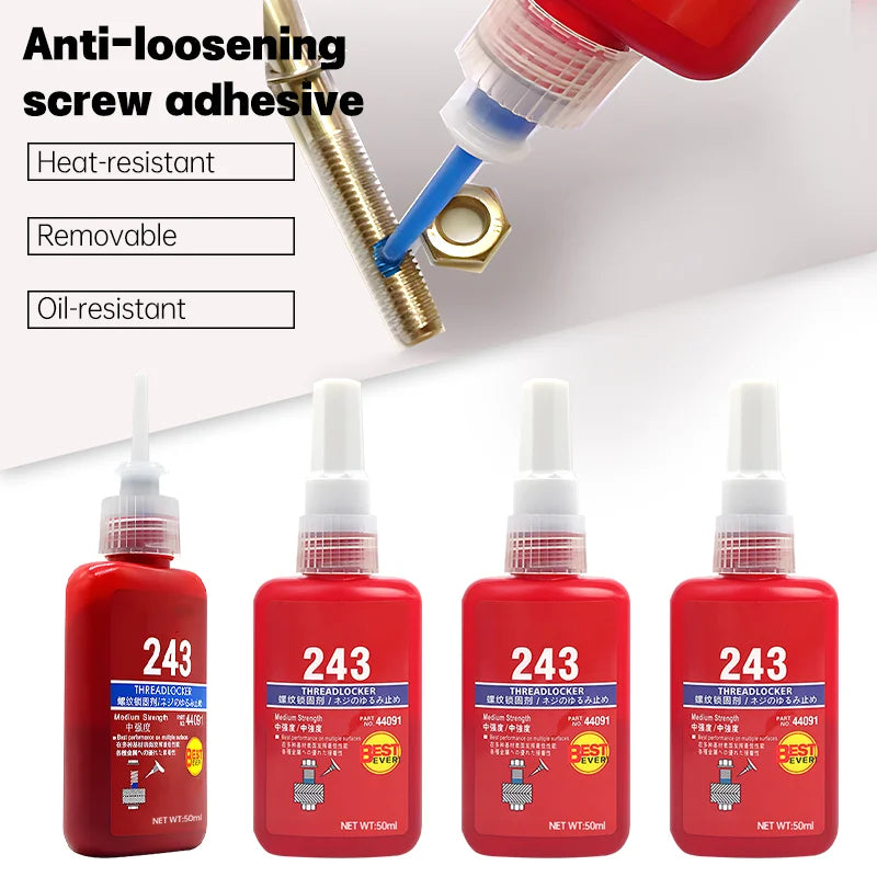 Threadlocker 222 242 243 263 271 272 290 Quick Drying Liquid Powerful