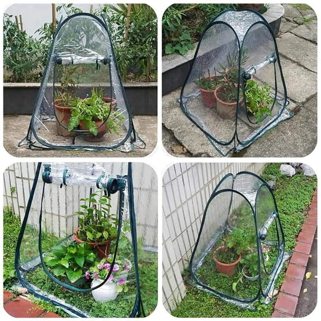 Chiwanji Portable Mini Popped Up Greenhouse Transparent Gardening Zpaxo