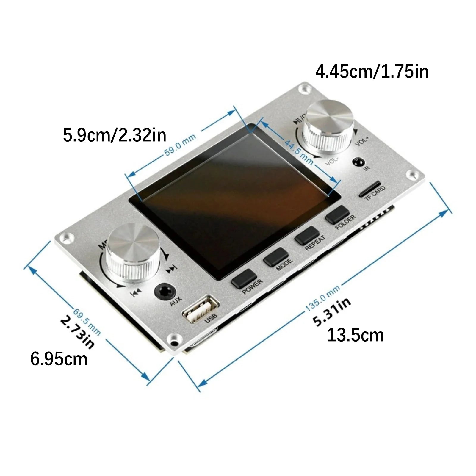 2 8-inch TFT Screen Lossless Audio Decoding Board Module Support I2S