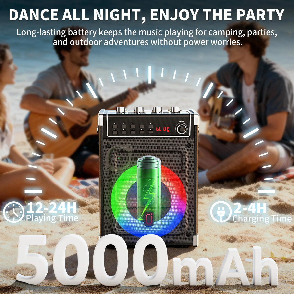 JYX Karaoke Machine 2 UHF Wireless Microphones Bluetooth Speaker Bass Zpaxo