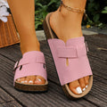 Women Slippers Summer Fashion Slippers Open Toe Buckle Cork Sole Slides Women Casual Sandals Beach Indoor Outdoor Shoes Ladies Zpaxo Pink 37
