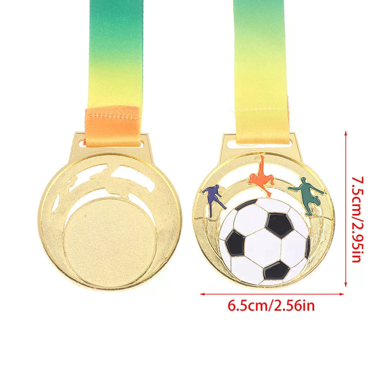 Winner Medal Kickball Medals Award With Neck Ribbon For Winner Reward Sports Metals Football Basketball Volleyball Prizes Zpaxo