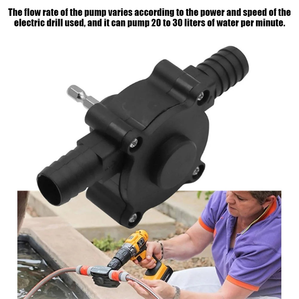 Electric Drill Pump Diesel Oil Fluid Water Home Garden Outdoor Tool