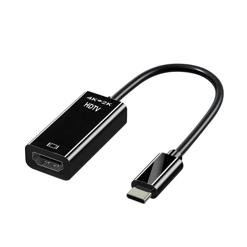 Type C to HDTV Adapter USB 3.1 4K@30Hz HUB HDTV Converter Cable For iPhone 15 TV Converter For MacBook iPad Samsung Laptops PC Zpaxo ABS model