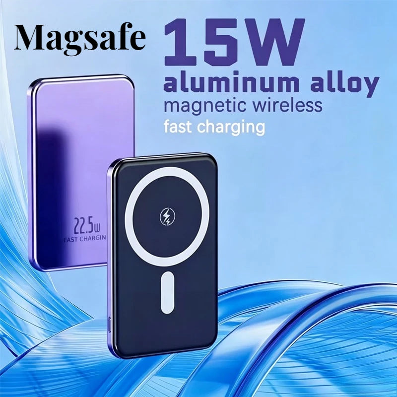 2026 New 10000mAh Portable Magnetic Wireless PowerBank PD22.5W Fast Charging External Battery for Magsafe for IPhone Samsung Zpaxo
