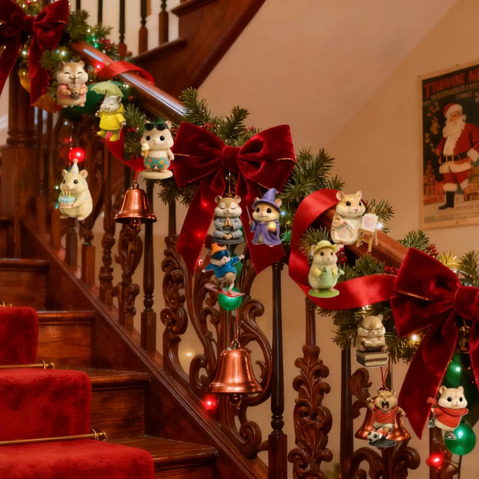 Hamster Advent Calendar 2025 24 Days 2D Acrylic Christmas Tree