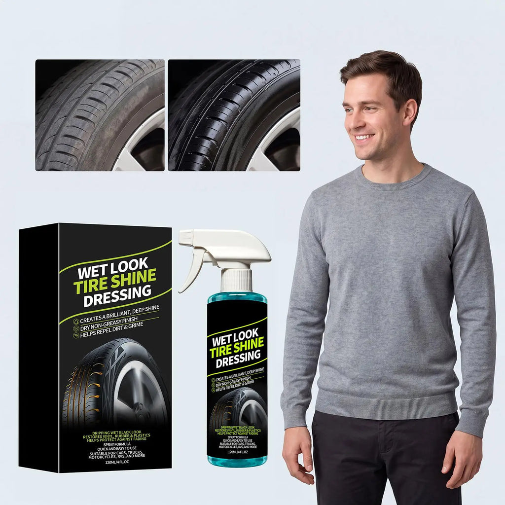 Tire Shine Spray Long Lasting Coating Dressing Rubber Restorer