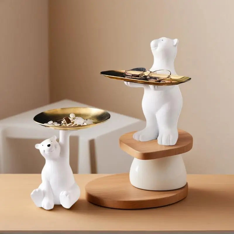 Streamlined Polar Bear Tray-sophisticated Makeup Key Desktop Zpaxo