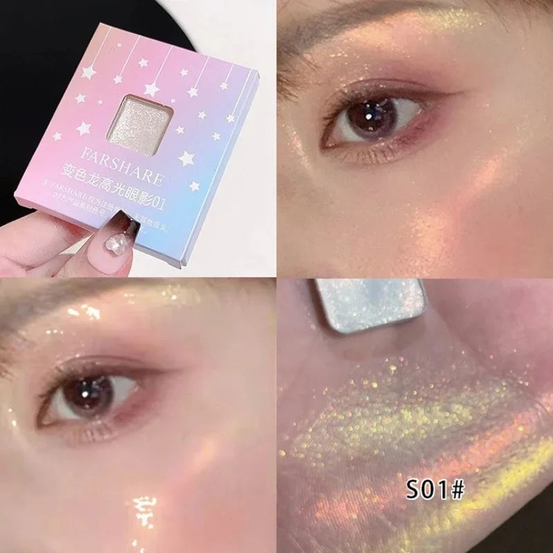 Diamond Chameleon Highlighter Contouring Palette Pearl Flash