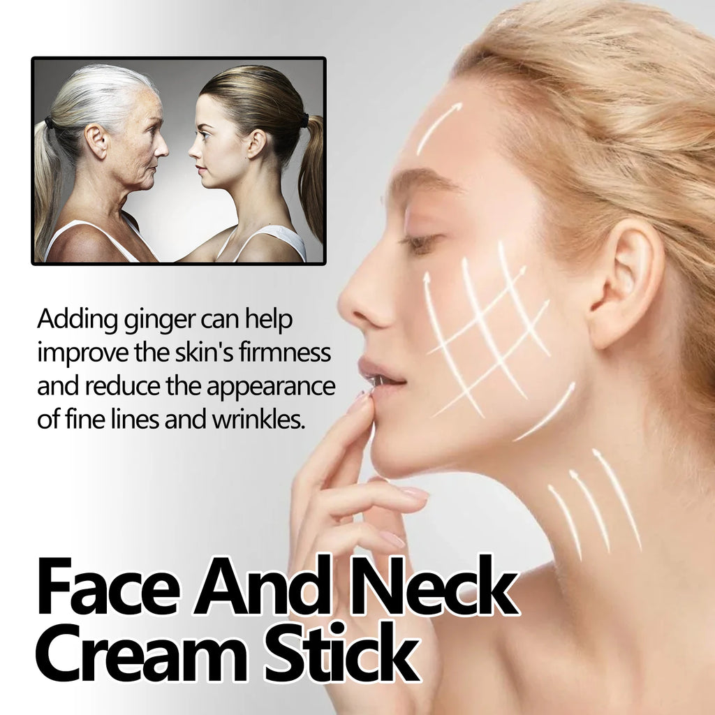Turmeric Face and Neck Firming Cream Stick for Wrinkles Dark Spot Hydrating Anti Aging Skin Tightening Moisturizer for Women Men Zpaxo