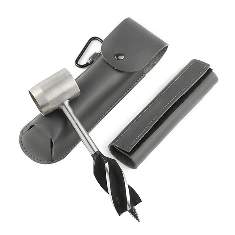 Portable Outdoor Survival Woodworking Tools Hand Auger Drill Bits Zpaxo GREY
