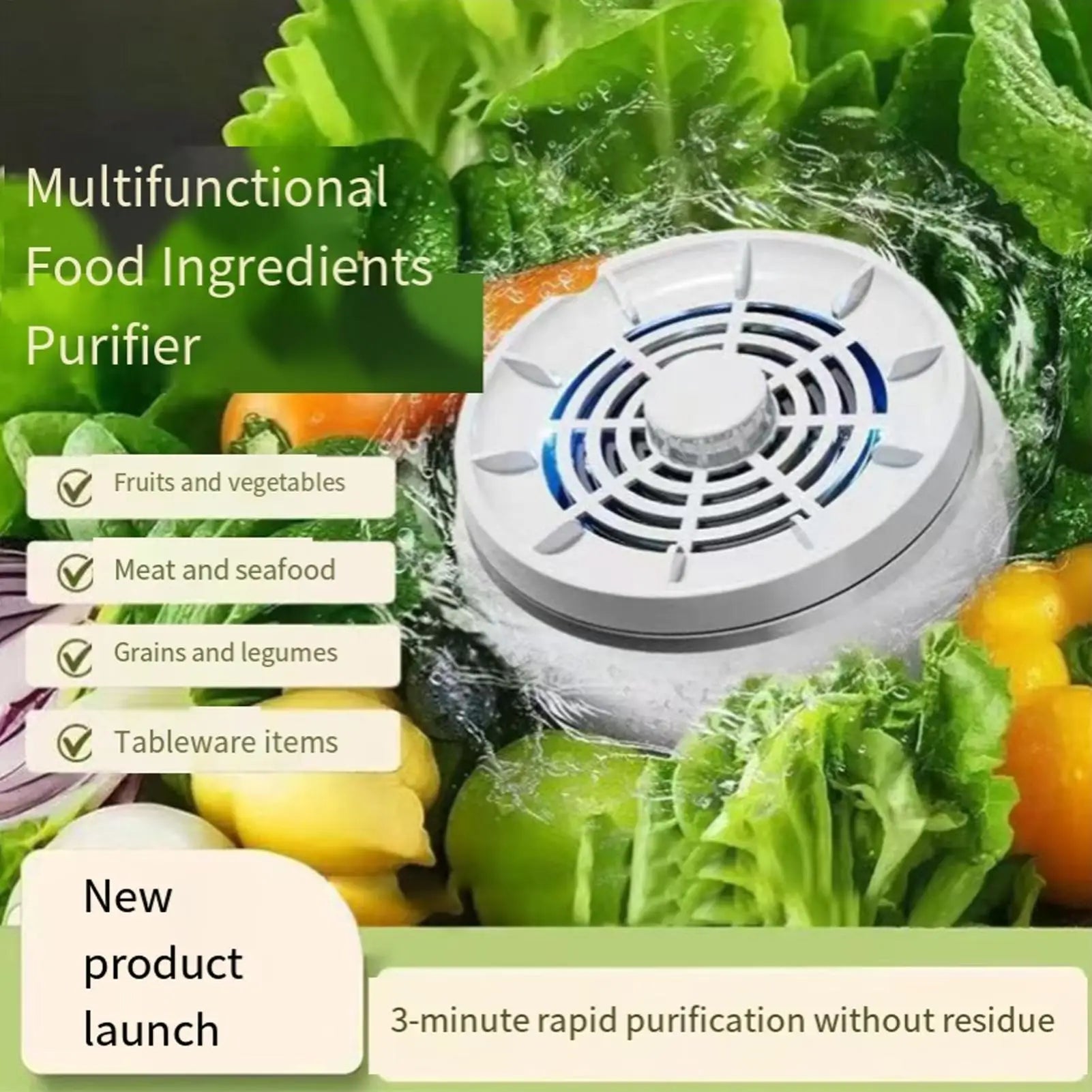 Kitchen Fruit Cleaner Machine Portable Food Purifier Electrolysis 4