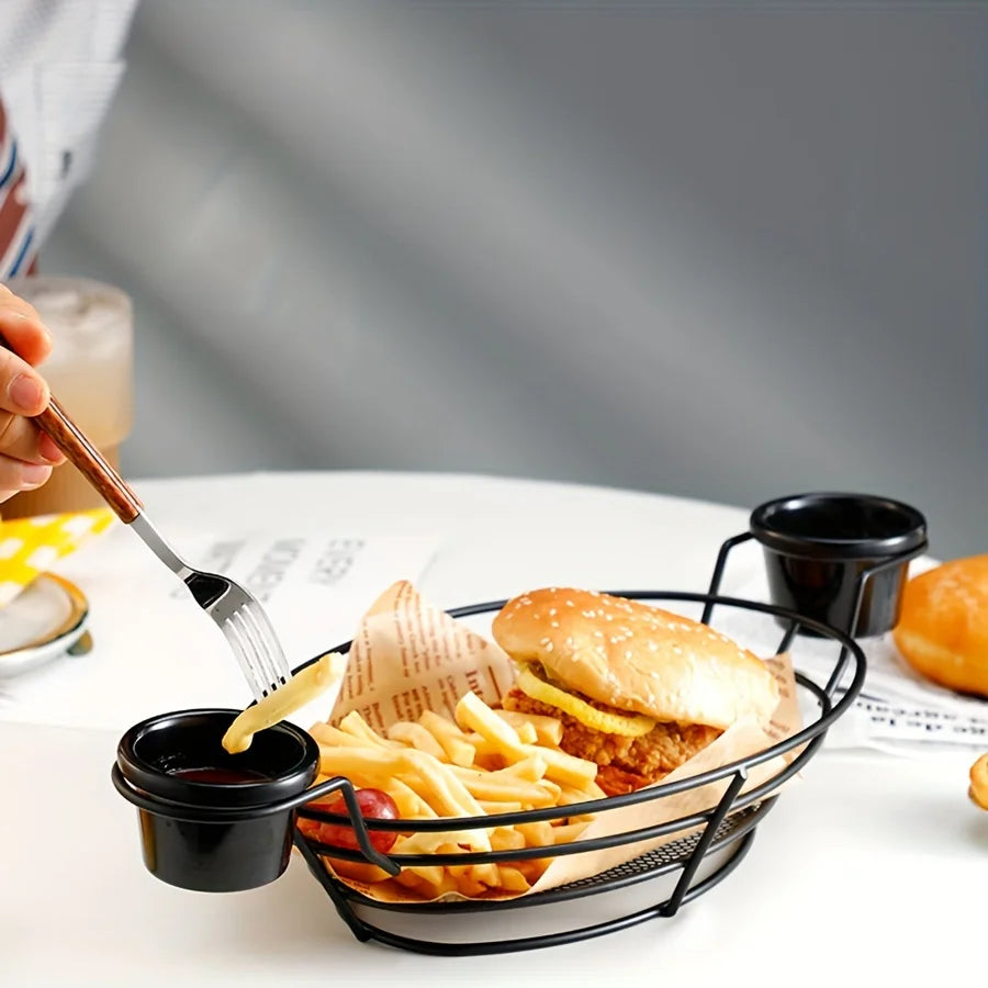 French Fries Basket Snack Fried Chicken Stainless Steel Metal Kitchen