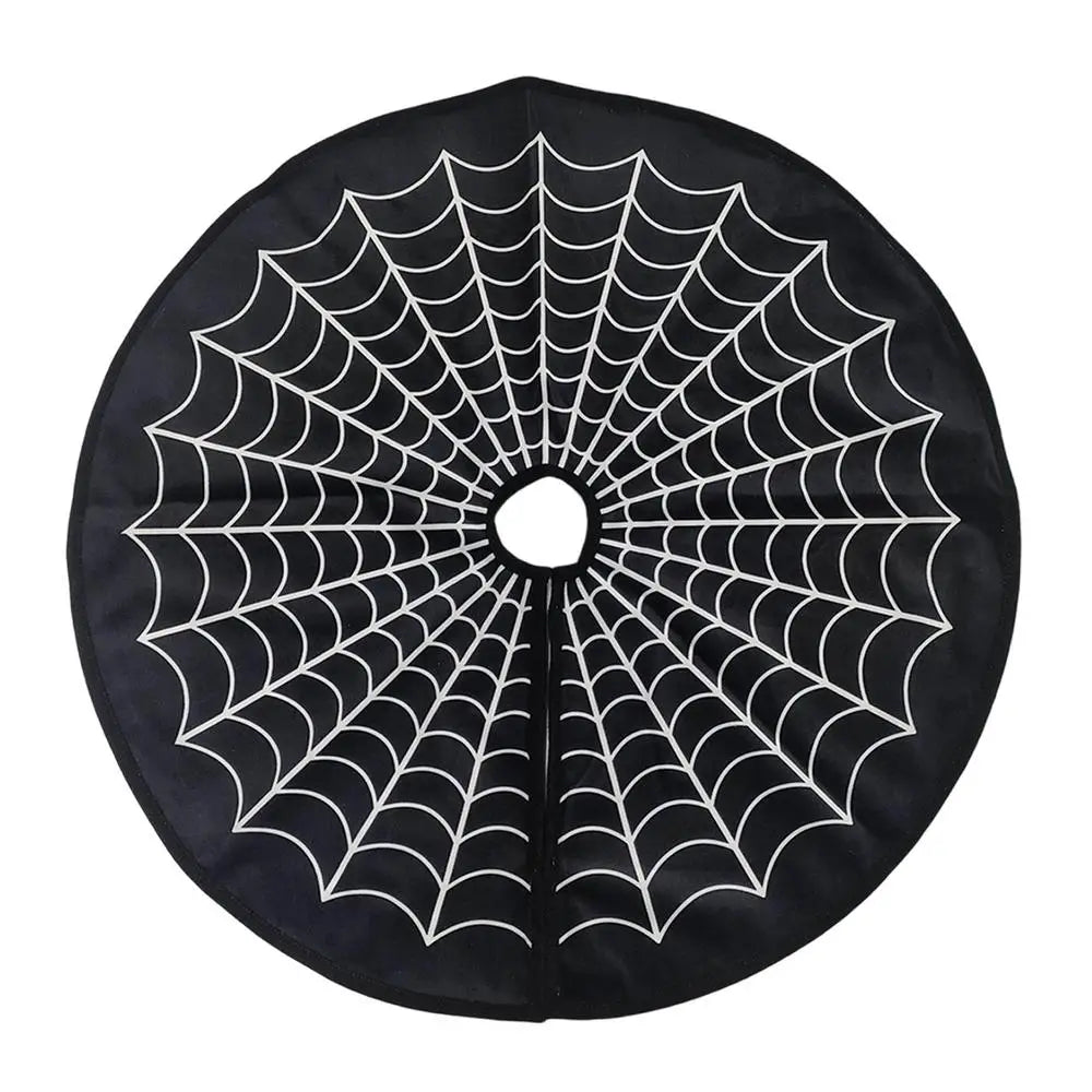 Halloween Tree Skirt Spider Web Horror Mat Indoor Outdoor Fall