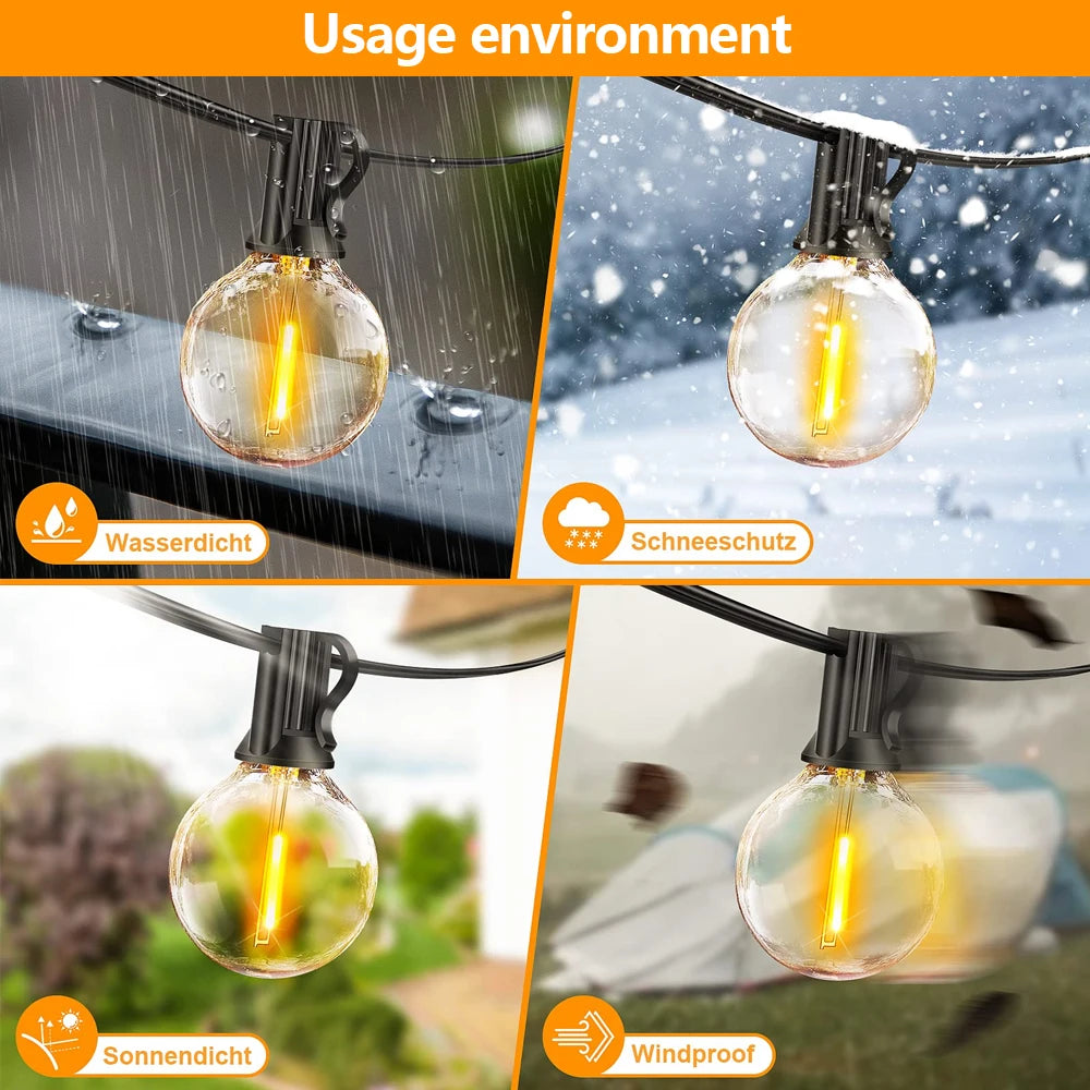 7 6-30Meter G40 Garland String Lights LED Waterproof Shatterproof Zpaxo