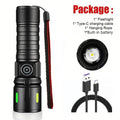 Mikenoon Rechargeable LED Zoom Flashlight | 500m Camping Torch LED Zoom Flashlight Zpaxo With battery