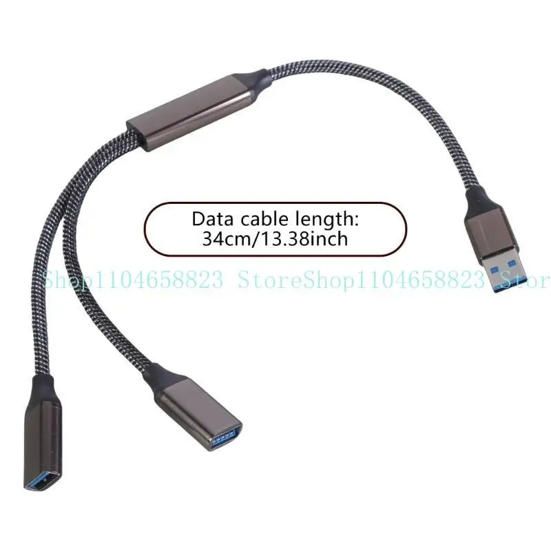 652F USB3 0 Male Double Female Y Splitter Adapter Cable Fast Speed Zpaxo