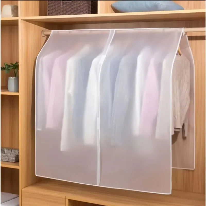 Semi Transparent Clothes Dust Cover Hanging Garment Bag Closet