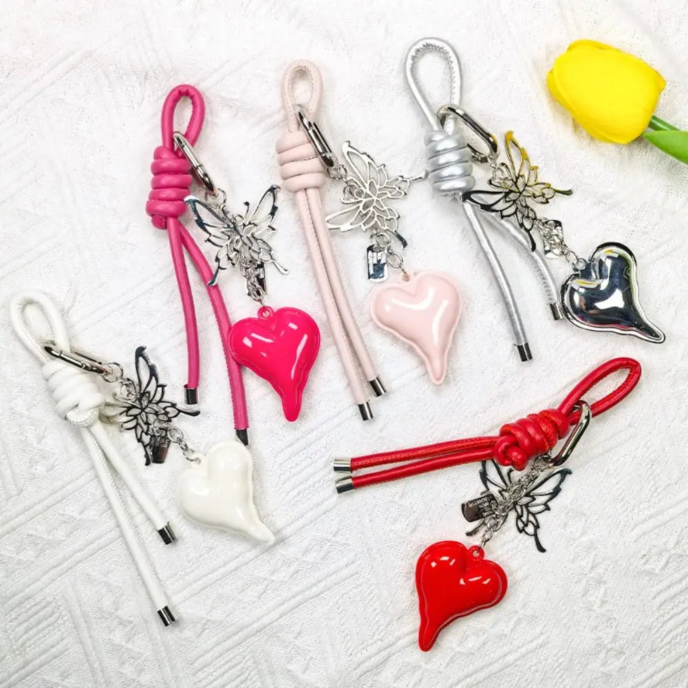 Butterfly Cartoon Girl Heart Keychain Anti-lost Bag Decoration Shaped Zpaxo