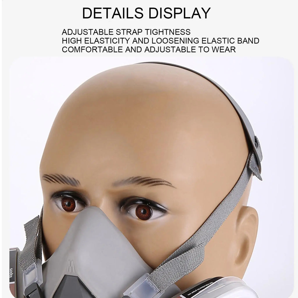 Half Face Respirator Adjustable Reusable Dustproof Mask Painting