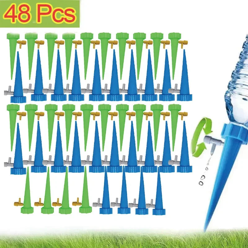 Automatic Drip Irrigation System Self Watering Adjustable for Flower Plants Greenhouse Garden Auto Water Dripper Device Zpaxo 48PCS-MIx